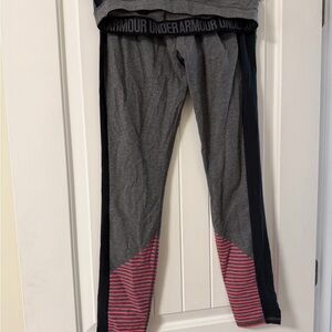 Under Armour Leggings with Gray and Pink Accents
